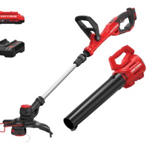 CRAFTSMAN V20 20-volt Max Cordless Battery String Trimmer and Leaf Blower Combo Kit 2 Ah (Battery & Charger Included)