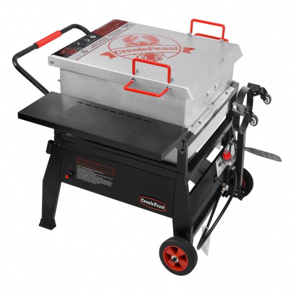 Creole Feast 90 QT Single Sack Crawfish Boiler 2 -Burner Propane 20-lb. tank Electronic Aluminum Boiler