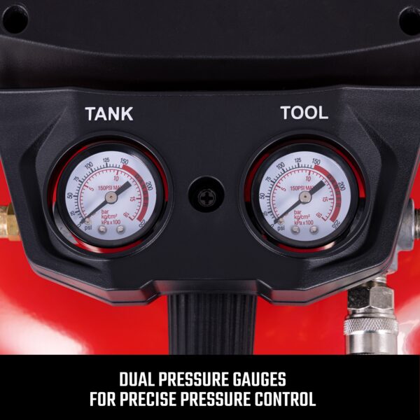 CRAFTSMAN 6-Gallon Portable Electric 150 PSI Pancake Air Compressor - Image 9