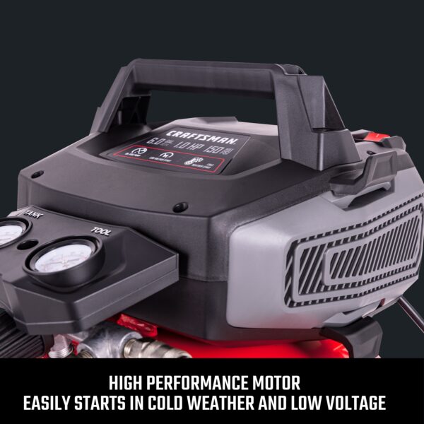 CRAFTSMAN 6-Gallon Portable Electric 150 PSI Pancake Air Compressor - Image 10