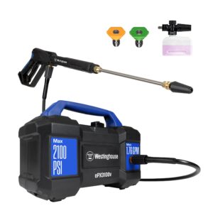 Westinghouse ePX3100v Compact, Box Style with Turbo Nozzle 2100 PSI 1.76-GPM Cold Water Electric Pressure Washer with 3 Spray Tips