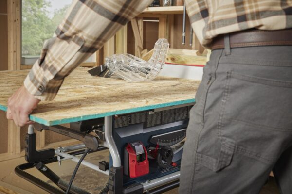 Bosch 10-in 15 -Amp 120 -Volt Portable Jobsite Table Saw with Foldable Rolling Stand - Image 9