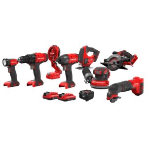 CRAFTSMAN V20 20-volt Max 8-Tool Power Tool Combo Kit with Soft Case (2-Batteries Included and Charger Included)