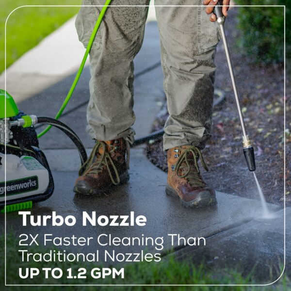 Greenworks 2100 PSI 1.2-GPM Cold Water Electric Pressure Washer with 4 Spray Tips - Image 9