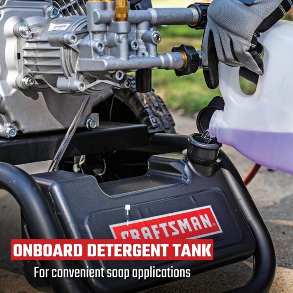 CRAFTSMAN Craftsman (49-State) 3100 PSI 2.4-GPM Cold Water Gas Pressure Washer with 4 Spray Tips - Image 9