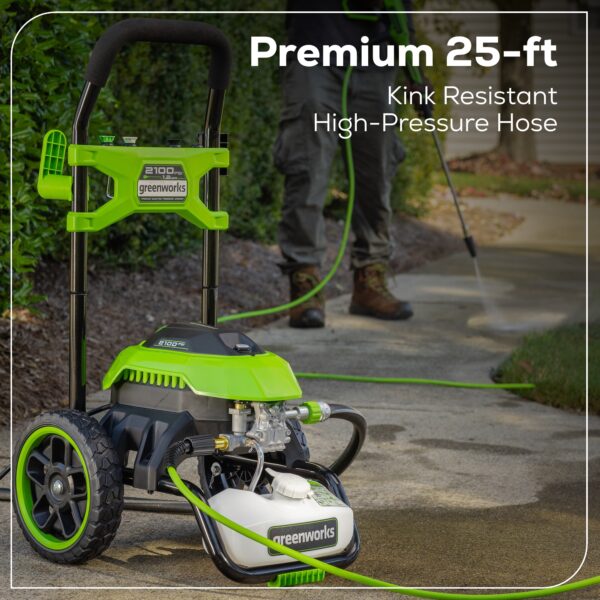 Greenworks 2100 PSI 1.2-GPM Cold Water Electric Pressure Washer with 4 Spray Tips - Image 8
