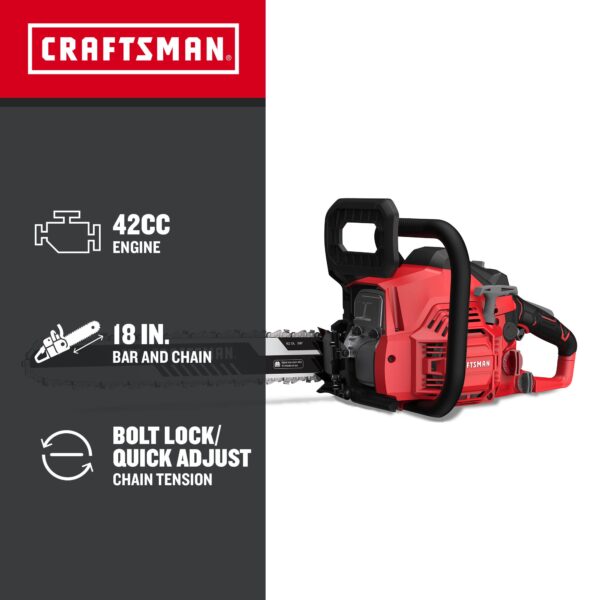 CRAFTSMAN S1600 42-cc 2-cycle 16-in Gas Chainsaw - Image 2