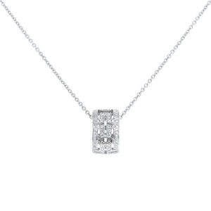 Toxse Parentesi Necklace Silver Diamond
