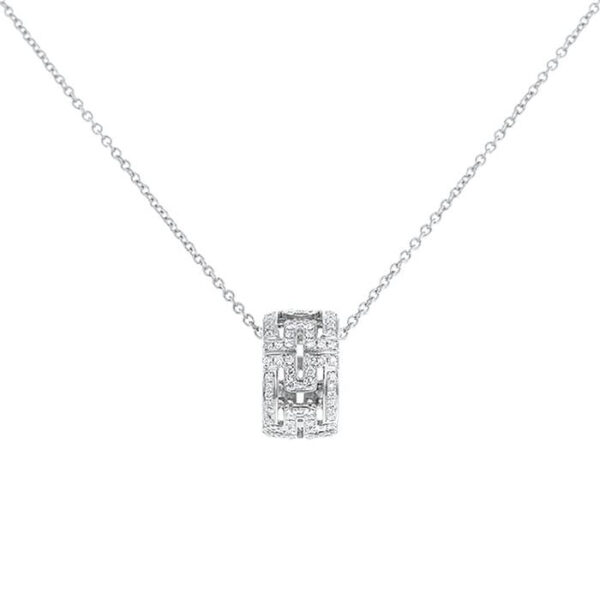 Toxse Parentesi Necklace Silver Diamond