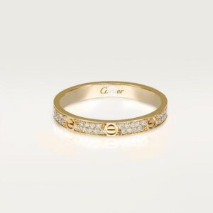 Toxse Steel Love Diamond-Paved 3mm Ring