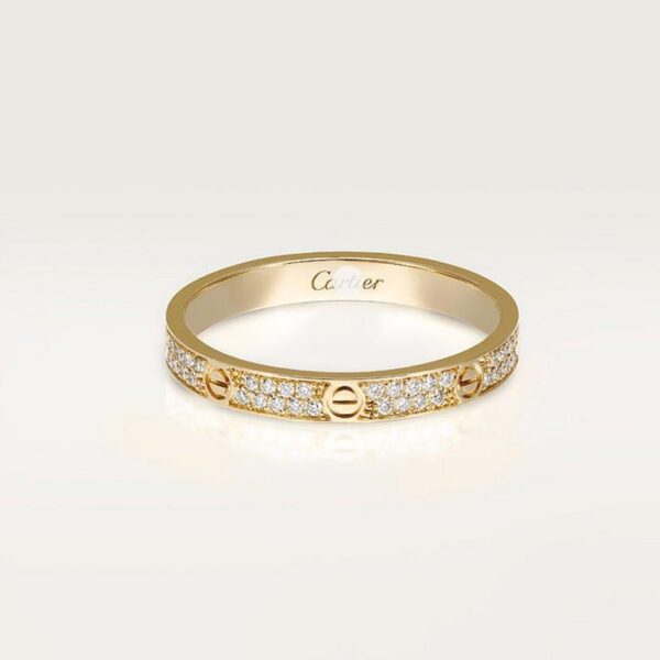 Toxse Steel Love Diamond-Paved 3mm Ring