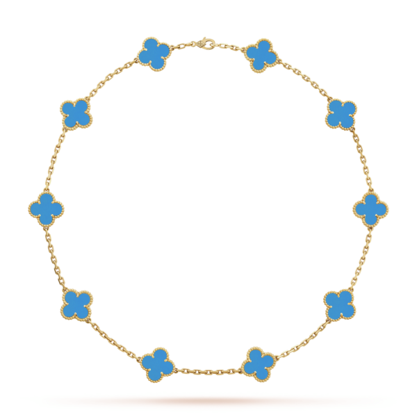 Toxse Vintage Alhambra Agate 10 Motifs Necklace
