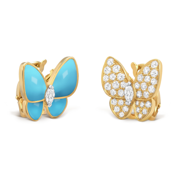 Toxse Two Butterfly Turquoise Earrings - Image 2