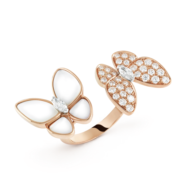 Toxse Two Butterfly Between the Finger Pearl Ring