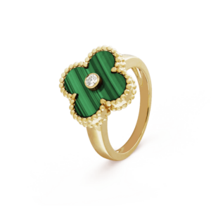 Toxse Vintage Alhambra Malachite Ring