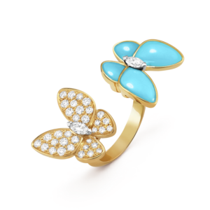 Toxse Two Butterfly Between the Finger Turquoise Ring