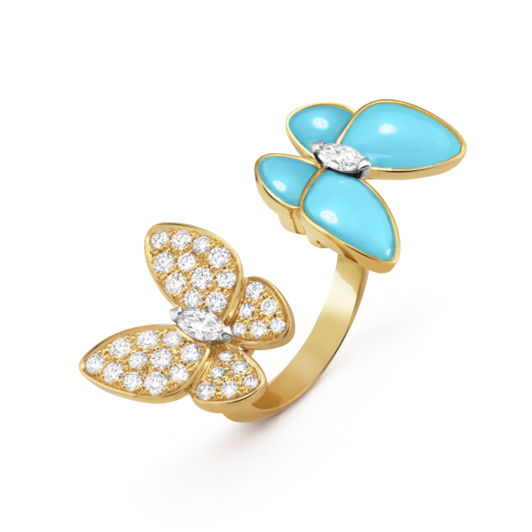 Toxse Two Butterfly Between the Finger Turquoise Ring