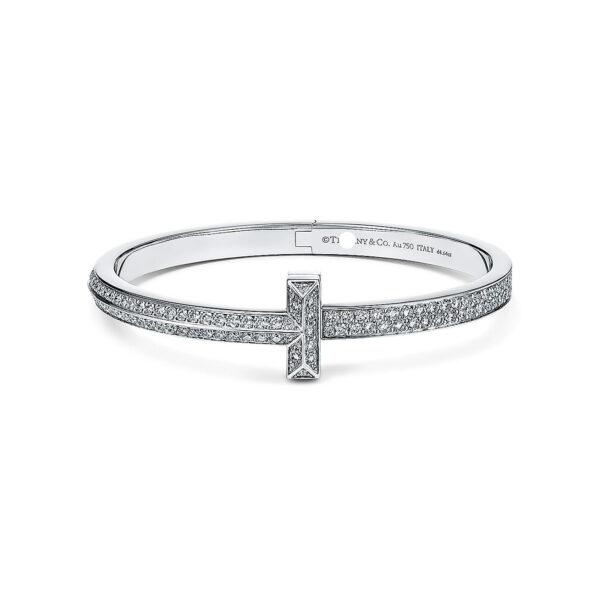 Toxse T1 Wide Diamond Hinged Bangle Bracelet - Image 2