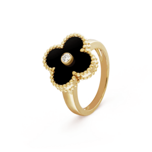 Toxse Vintage Alhambra Black Ring
