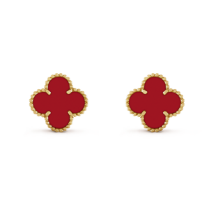 Toxse Vintage Alhambra Carnelian Earrings