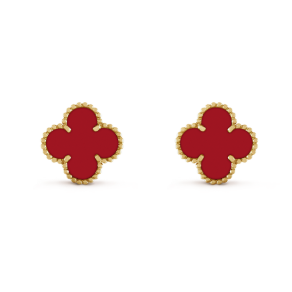 Toxse Vintage Alhambra Carnelian Earrings