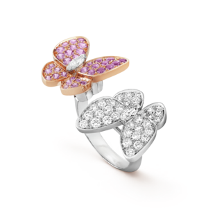 Toxse Two Butterfly Between the Finger Sapphire Ring