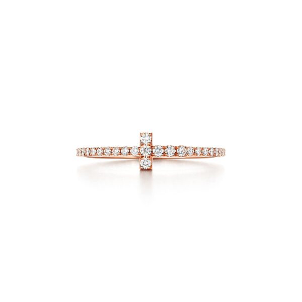 Toxse T Diamond Wire Band Ring