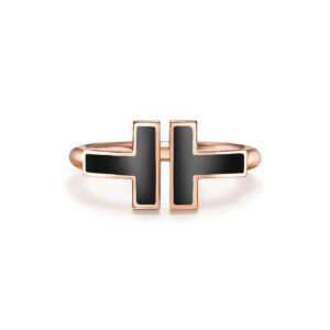 Toxse T Black Onyx Wire Ring