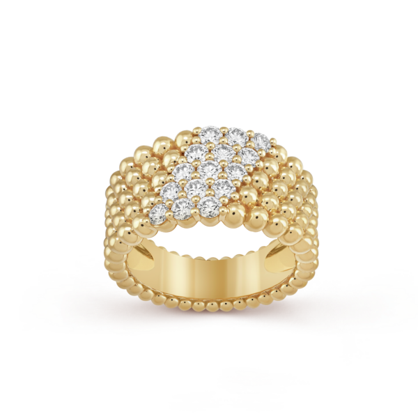 Toxse Perlée Diamonds Five Rows Ring - Image 11