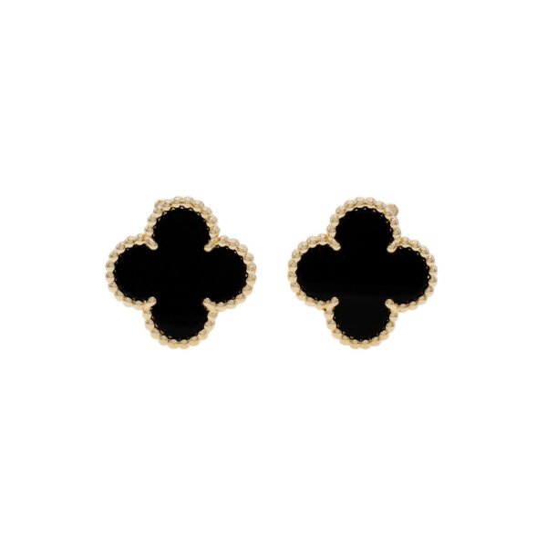 Toxse Vintage Alhambra Black Earrings