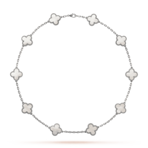 Toxse Vintage Alhambra Pearl 10 Motifs Necklace