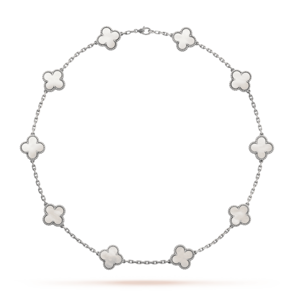 Toxse Vintage Alhambra Pearl 10 Motifs Necklace