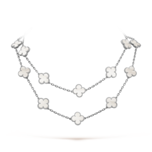 Toxse Pearl Vintage Alhambra 20 Motifs Long Necklace