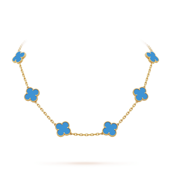 Toxse Vintage Alhambra Agate 10 Motifs Necklace - Image 2