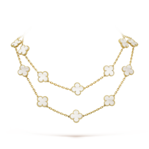 Toxse Pearl Vintage Alhambra 20 Motifs Long Necklace