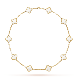 Toxse Vintage Alhambra Mother Of Pearl 10 Motifs Necklace