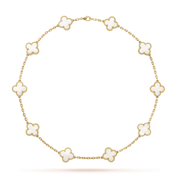 Toxse Vintage Alhambra Mother Of Pearl 10 Motifs Necklace