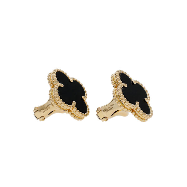 Toxse Vintage Alhambra Black Earrings - Image 4