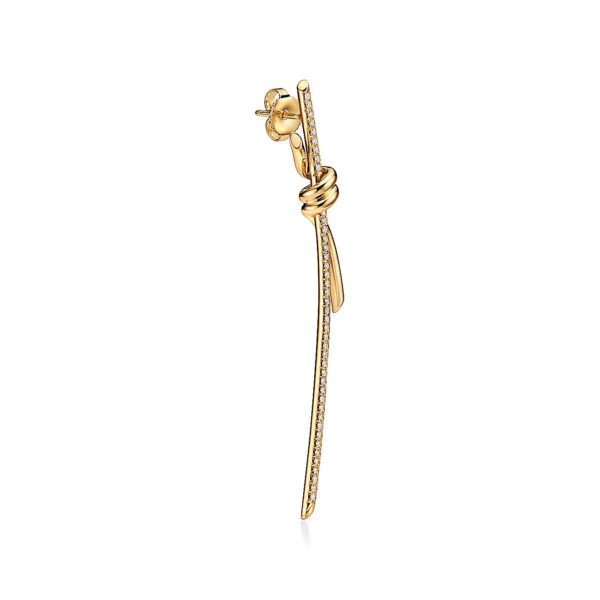Toxse Knot Drop Diamonds Earrings - Image 5