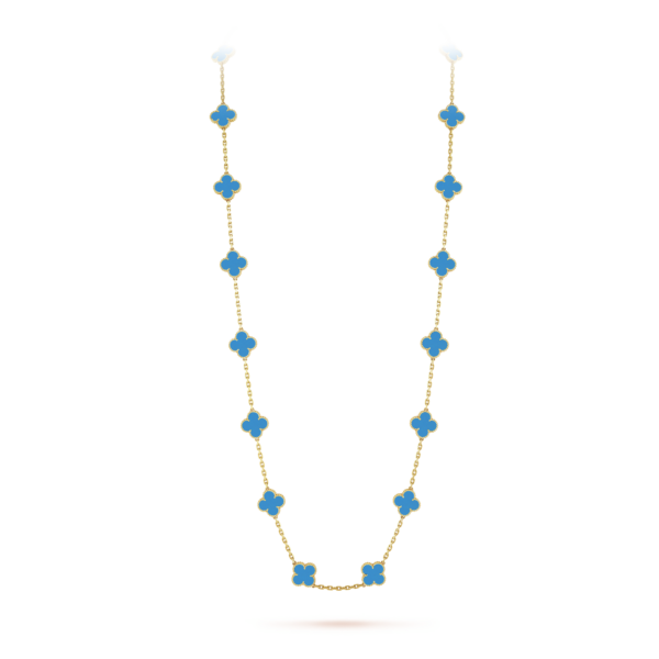 Toxse Vintage Alhambra  Agate 20 Motifs Long Necklace - Image 2