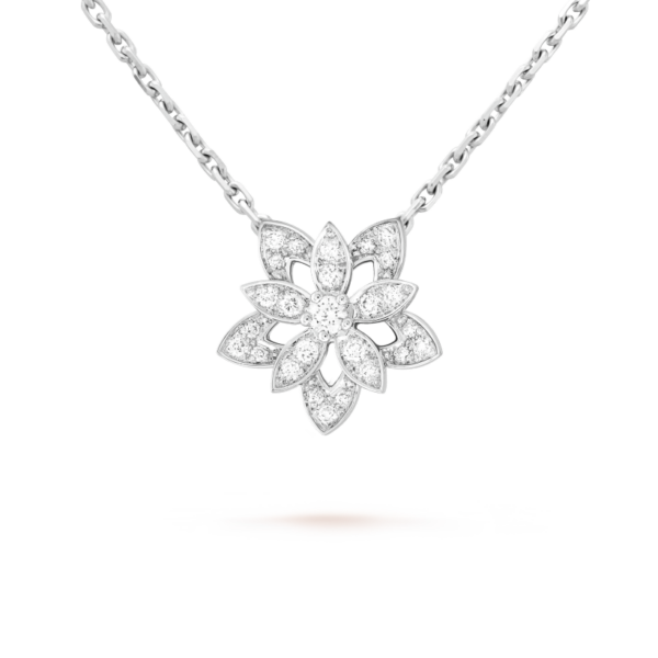 Toxse Lotus Openwork Pendant Necklace