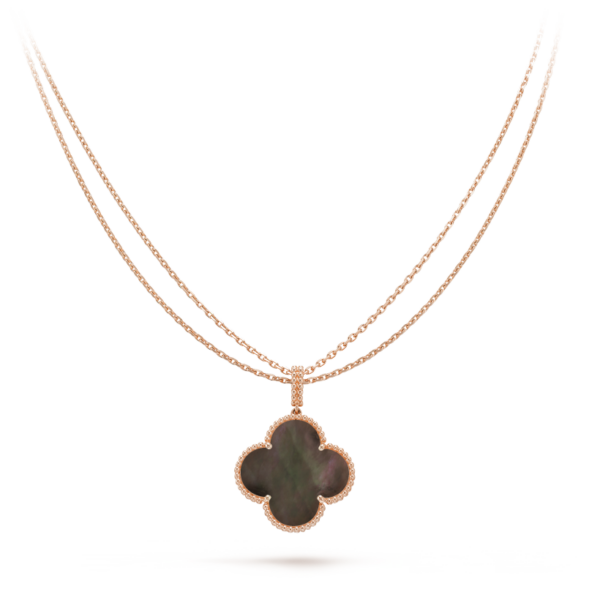 Toxse Magic Alhambra One Motif Black Pearl Necklace - Image 2