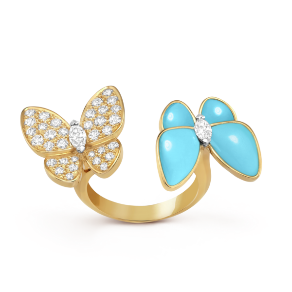Toxse Two Butterfly Between the Finger Turquoise Ring - Image 3