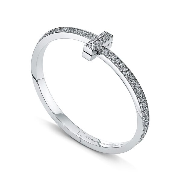 Toxse T1 Wide Diamond Hinged Bangle Bracelet - Image 10