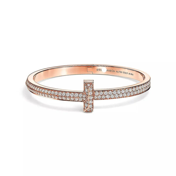 Toxse T1 Wide Diamond Hinged Bangle Bracelet