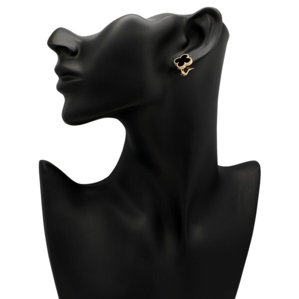 Toxse Vintage Alhambra Black Earrings - Image 3