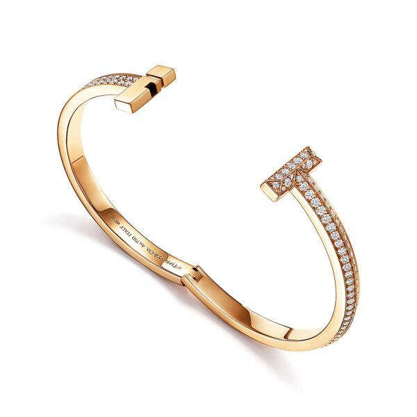 Toxse T1 Wide Diamond Hinged Bangle Bracelet - Image 8