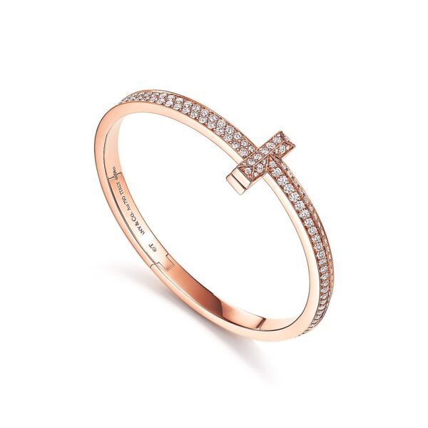 Toxse T1 Wide Diamond Hinged Bangle Bracelet - Image 12