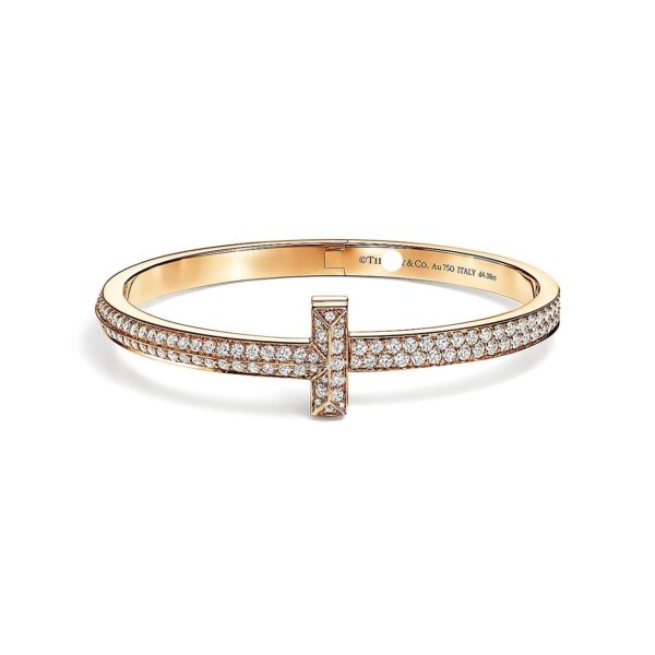 Toxse T1 Wide Diamond Hinged Bangle Bracelet - Image 3