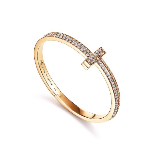 Toxse T1 Wide Diamond Hinged Bangle Bracelet - Image 13